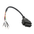 Diagnostic Extension Pigtail Cord, Stable Performance High Reliability OBD2 Female Connector Cable for Car. 