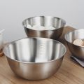 Nax 2Pcs Stainless Steel Bowls Mixing Bowl With Scale Deep Mixing Egg Bowls Non Slip Kitchen Bowl For Baking Salad Cooking. 