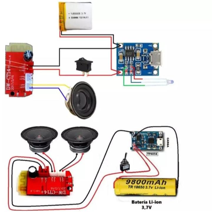 Bluetooth Amplifier Board 3.7-5V Dual Plate Speaker Modification Micro Sound Module