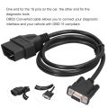 16Pin OBD2 to RS232 DB9 Car Diagnostic Interface Adapter Extension Cable Connector.