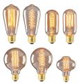 Retro Edison Bulb E27 220V 40W Light Bulb A60 ST58 ST64 T10 T45 T185 G80 G95 Filament Vintage Ampoule Incandescent Spiral Lamp. 