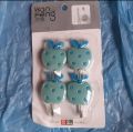 Adhesive Glue Stick Wall Hooks  (4 Pcs). 