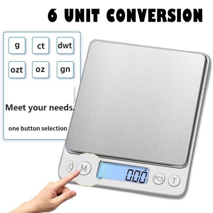 0.01g/3kg 0.1g LCD Portable Mini Electronic Digital Scales Kitchen Precision Jewelry Weight Balance Gold Gram Scale (AG 09)