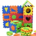 Eva Puzzle New Product 36 Pieces of 9.0cm EVA Geometric Figure Puzzle Floor Mat Mini Foam Puzzle Board Assembly Toy Baby ToysRug.