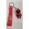 New products doll pendant 3D acrylic keychain accessories squid game keychain. 