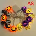 Halloween Pumpkin String Lights Bat Spider String Lamps Battery Powered For Outdoor Halloween Party Garland Decor Night Light Eatop. 