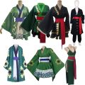 Anime Piece Roronoa Cos Zoro Cosplay Costume Lolita Dress Women Disguise Kimono Outfits Halloween Carnival Party Suit.