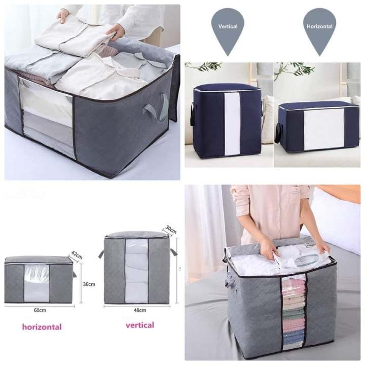 Large Capacity Quilt Storage Bags. Blankets Organizer, Cloth Organizer, Winter Cloth Storage Organizer