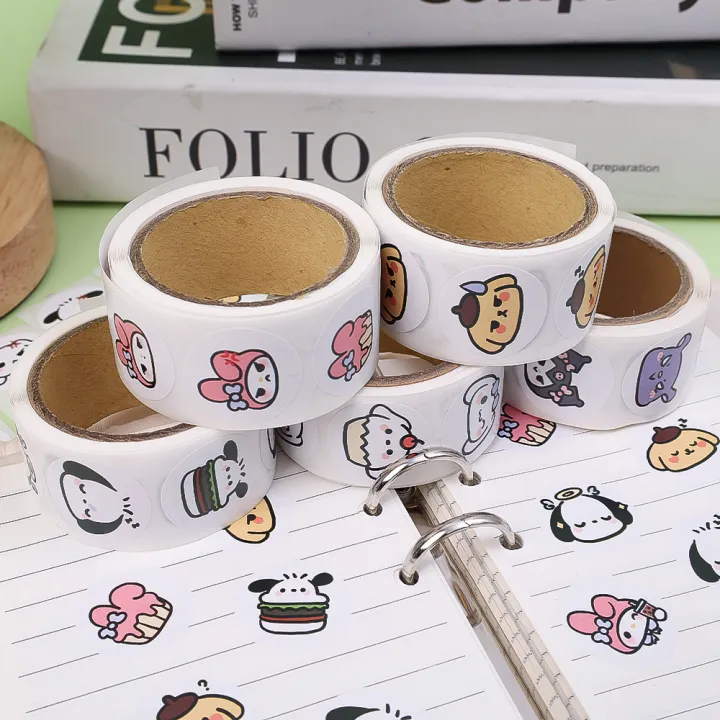 200Pcs/Roll%20Sanrio%20Mymelody%20Kuromi%20Cartoon%20Sticker%20Hand%20Account%20Stationery%20Cute%20Kawaii%20Toys%20Gifts%20Decoration%20Stickers%20-%20Image%203
