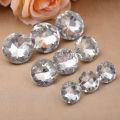 10pcs Diamond Upholstery Buttons Crystal Nails Gem Decorative Tacks Studs 20/25/30mm Craft Handmade Leather Sofa Bag Board.