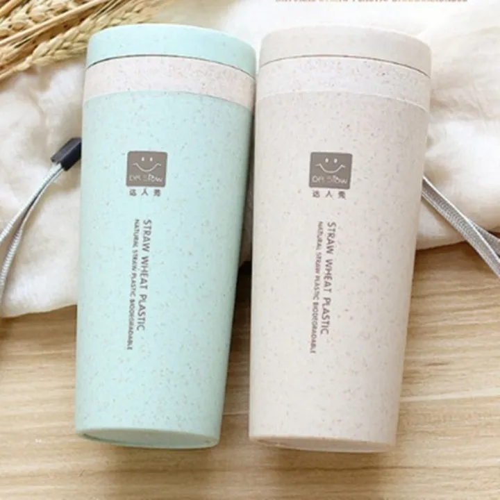 JUNZHEN%20Eco-friendly%20Wheat%20Straw%20Environmental%20Coffee%20Cup%20Insulated%20Leak-proof%20Thermos%20Bottle%20Thermal%20Mug%20Tea%20Water%20Bottle%20Travel%20Mug%20-%20Image%205