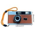 35mm Film Camera Retro Style Camera, Focus Free, Reusable, Built in Flash, Easy to Use for Photography Enthusiasts. 