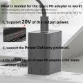 USB 3.1 Type C USB C Laptop Charger Power Adapter Converter USB Type C Female to 4.0*1.35 5.5*2.5 4.5*3.0 4.0*1.7mm Dc Plug Jack. 