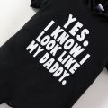 Baby Boys Casual Yes I Know I Look Like My Daddy Short Sleeve Hooded Romper Jumpsuit Clothes.