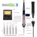 KOGEEK HANDSKIT 90W L-ED Digital Soldering Iron Set Adjustable Temperature Electric Soldering Iron 4 Wire Core Welding Tools with Automatic Sleep.