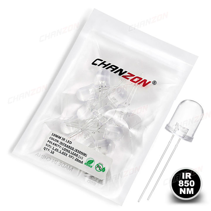 【The road to happiness Store】10pcs 10mm IR Emitting Diode Infrared Light Lamp Phototransistor Photodiode Transmitter Emitter Micro PCB Circuit