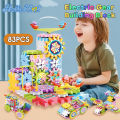 HelloKimi  Electric Building Block Gear Toy Set DIY Plastic Brick Toys Colourful Building Block Large Particle Electric Gear Rotating Assembly Block Children Early Education Puzzle Fun Learning Blocks Gifts for Birthday. 