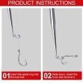 4PCS Fishing Hook Remover Tools,Fish Hook Quick Removal Kit with Storage Tube,Fish Hook Separator Extractor Accessories.