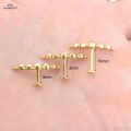 2Pcs 16G Internally Threaded G23 Titanium Steel Bar Opal Ear Piercing Jewelry Helix Tragus Cartilage Earrings Labret Nose Stud. 