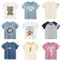 2022 New Children’s T-Shirt letter Print Boys Short Sleeve Toddler Child Clothes Children Short Sleeve Tops Cotton 2-8Y.