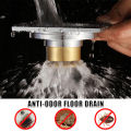 Floor Drain Anti-Odor Shower Drain Anti-clogging Hair Stopper Catcher Sink Strainer Drain Protectors Bathroom Toilet Tub Tile Insert Floor Drainer with Removable Strainer Cover.