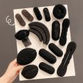 Reusable Hair Fluffy Pads Sponge Hair Base Styling Insert Tool Hair Puff Magic Clip Hair Donut Bun Maker Root Pad Hair Clip Set. 