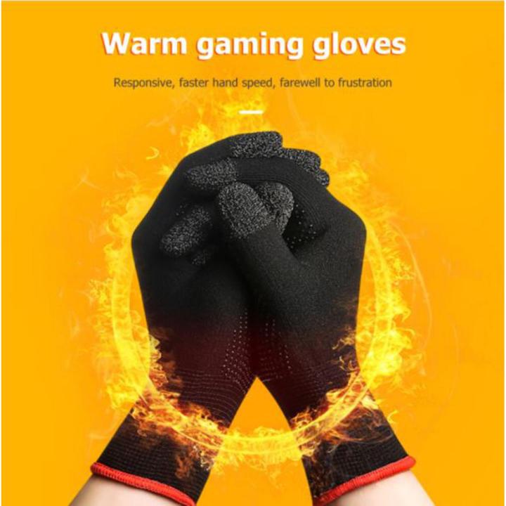 Sweat Resistant Non Scratch Sensitive Touch Screen Gaming Finger Thumb Sleeves for Gloves 2 Piece Hand Cover Game Controller