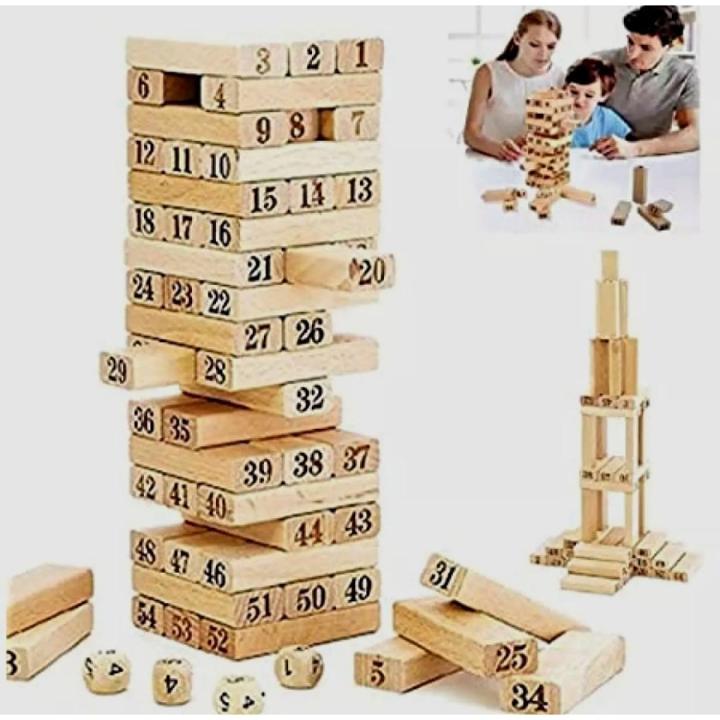 Wood Toys Jenga Multiplayer Game Stacko Block Bricks Folds High Tumbling Tower Classic Stacking Game Toy