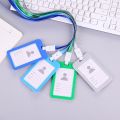 ID Card Holder Work Card Holders Waterproof Business Work Card ID Badge Lanyard Vertical Certificate Identity Case. 