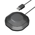 USB Conference Microphone 360 Omnidirectional Condenser Computer PC Mic with Touch Mute Plug Play Compatible with Windows MacOS.