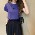 2021 Summer New Embroidered Loose Student Women's Shirt Short Sleeve T Women's T-shirt ins Trendy Women's Clothing. 