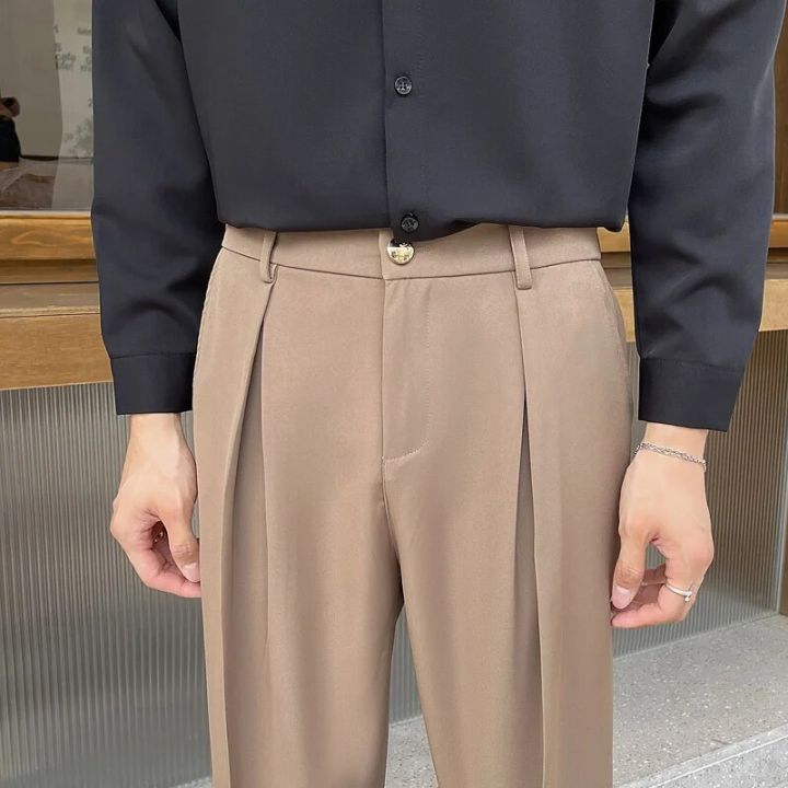Coffee%20Black%20Suit%20Pants%20Men%20Slim%20Fashion%20Social%20Mens%20Dress%20Pants%20Korean%20Loose%20Casual%20Straight%20Pants%20Mens%20Office%20Formal%20Trousers%20-%20Image%203