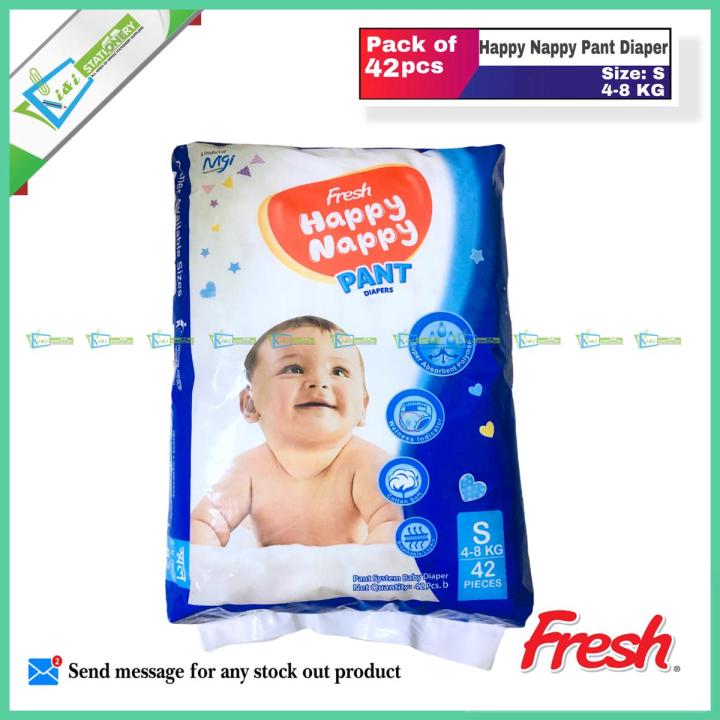 Fresh Happy Nappy Pant Diaper Size-S for 4 - 8 Kg 42 Pcs