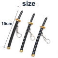 Anime One Piece Keychain Keyrings Cartoon Roronoa Zoro Action Figures Sword Kitetsu Model Accessories Toy Children Kids Gifts. 