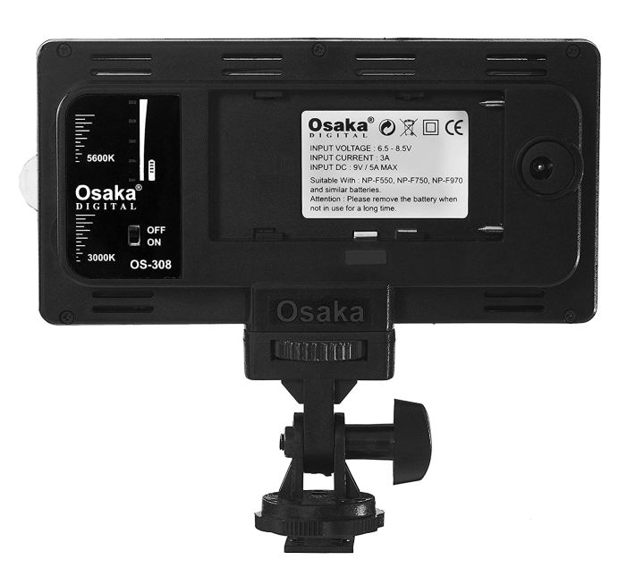 Osaka%20Bi-Color%20Dimmable%20LED%20Video%20Light%20OS-LED-308%20Pocket%20LED%20Slim%20for%20All%20DSLR%20Video%20Cameras%20YouTube%20Video%20tiktok%20Photography%20Shooting%20with%20F750%20Battery%208000%20mAh%20and%20Fast%20Charger%20-%20Image%206