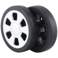 Black & Silver Luggage Wheel Replacement Wear Resistant PU Caster Suitcase Replacement Wheel. 