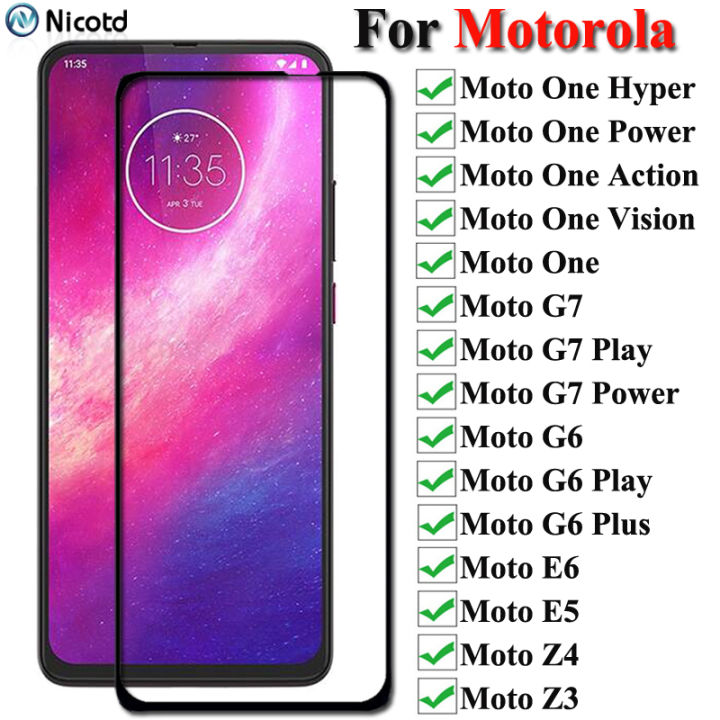 Full Cover Tempered Glass For Motorola One Hyper Action Vision