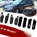 8 PCS Car Door Handle Armrest Panel Microfiber PU Leather Protective Cover Trim LHD for Golf 7 2014-2018.