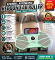 FITNESS WORLD - Rebound AB Roller 6 Wheel for Abdominal Exercises with Knee Pad , Elbow Support, Phone Holder for Home Gym Strength Workouts.