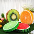Round Pillow Plush Cushion Orange Kiwi Watermelon Fruit Toys Seat Pad. 