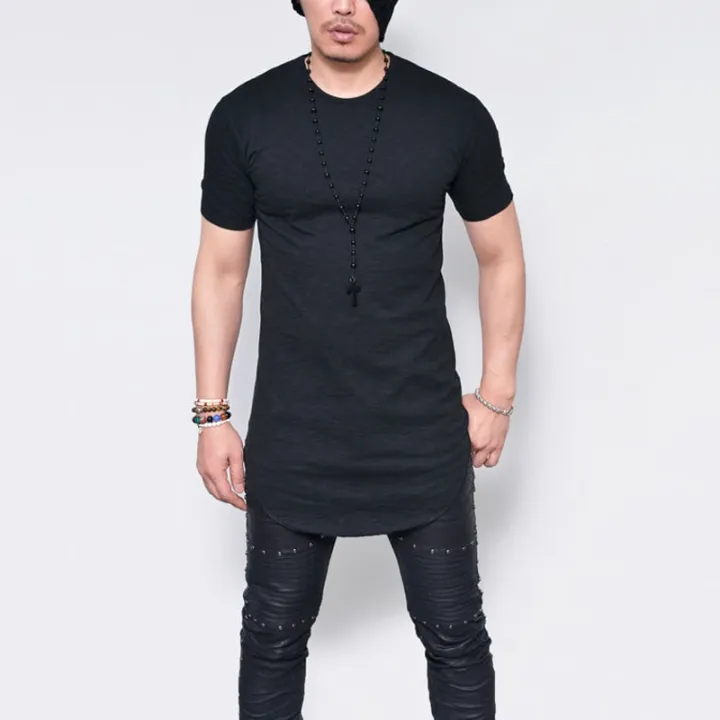 Men's%20T%20Shirt%20Round%20Neck%20Solid-colored%20T-shirt%20for%20Male%20Round-neck%20Medium%20and%20Long%20Section%20Tops%20Tshirt%20-%20Image%206