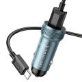 Hoco Z49A Fast Charging Car Charger Set USB to Type -C Cable.