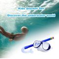 Kids Snorkel Set, Kids Swimming Goggles, Diving Mask for Children, Eco-friendly Material Kids Diving Mask Snorkel Set, Protects Eyes Nose from Sea Salt Chlorine Ideal for Swimming Snorkeling Bright Colors.