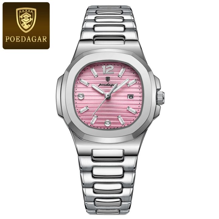 Women's Minimalist Retro Dial Business Wristwatch Sturdy and Durable Stainless Steel Material Girls' Fashion Watch Anti Friction and Wear-resistant Ladies' Watches