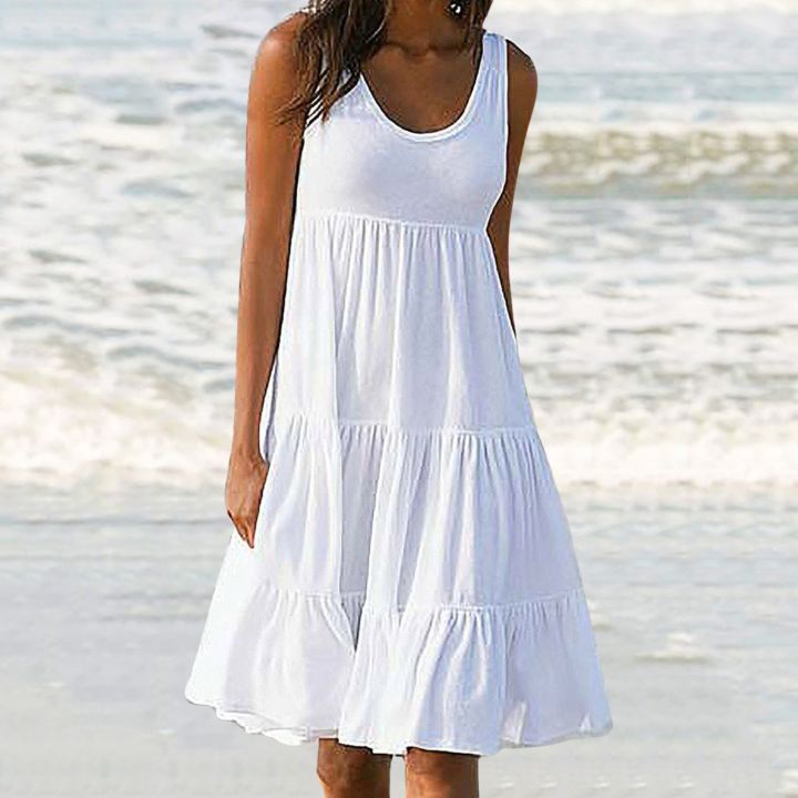 beach flamingo dress Custom Photo Dress Flamingo Tropical Cami Dress – 4FunGift main image 0