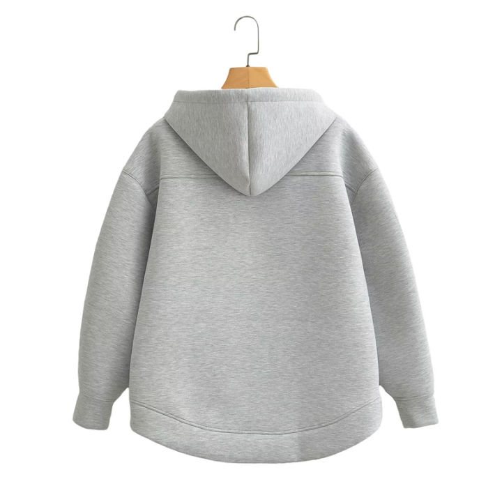 KEYANKETIAN%20Winter%20New%20Women's%20Zipper%20Hoodie%20High%20Street%20Unisex%20style%20Double%20Pockets%20Oversize%20Loose%20Sweatshirts%20Outerwear%20Top%20-%20Image%202