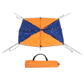 Orange Blue Inflatable Boat Tent Canvas Inflatable Boat Tent Fishing Boat Rainproof Awning with Dual Hole Mat. 