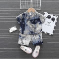 0-5 years old baby boys shirt clothes suits comfortable breathable kids girls short-sleeved shirt + shorts sets. 