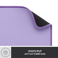 Logitech Desk Mat - Studio Series, Multifunctional Large Desk Pad, Extended Mouse Mat, Office Desk Protector with Anti-Slip Base, Spill-Resistant Durable Design-Lavender.