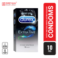 Durex Extra Time Longer Lasting Pleasure Condom - 10Pcs Pack (Made In India) - condom - কনডম. 